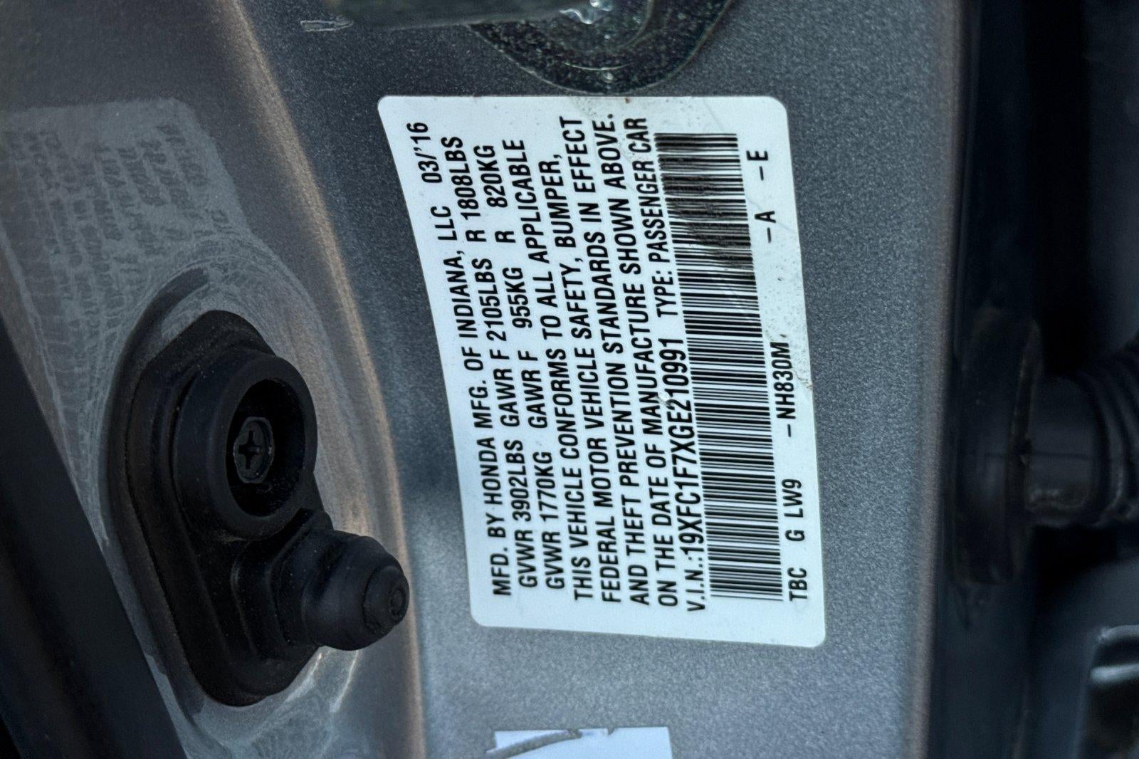 2016 Honda Civic Sedan EX-L