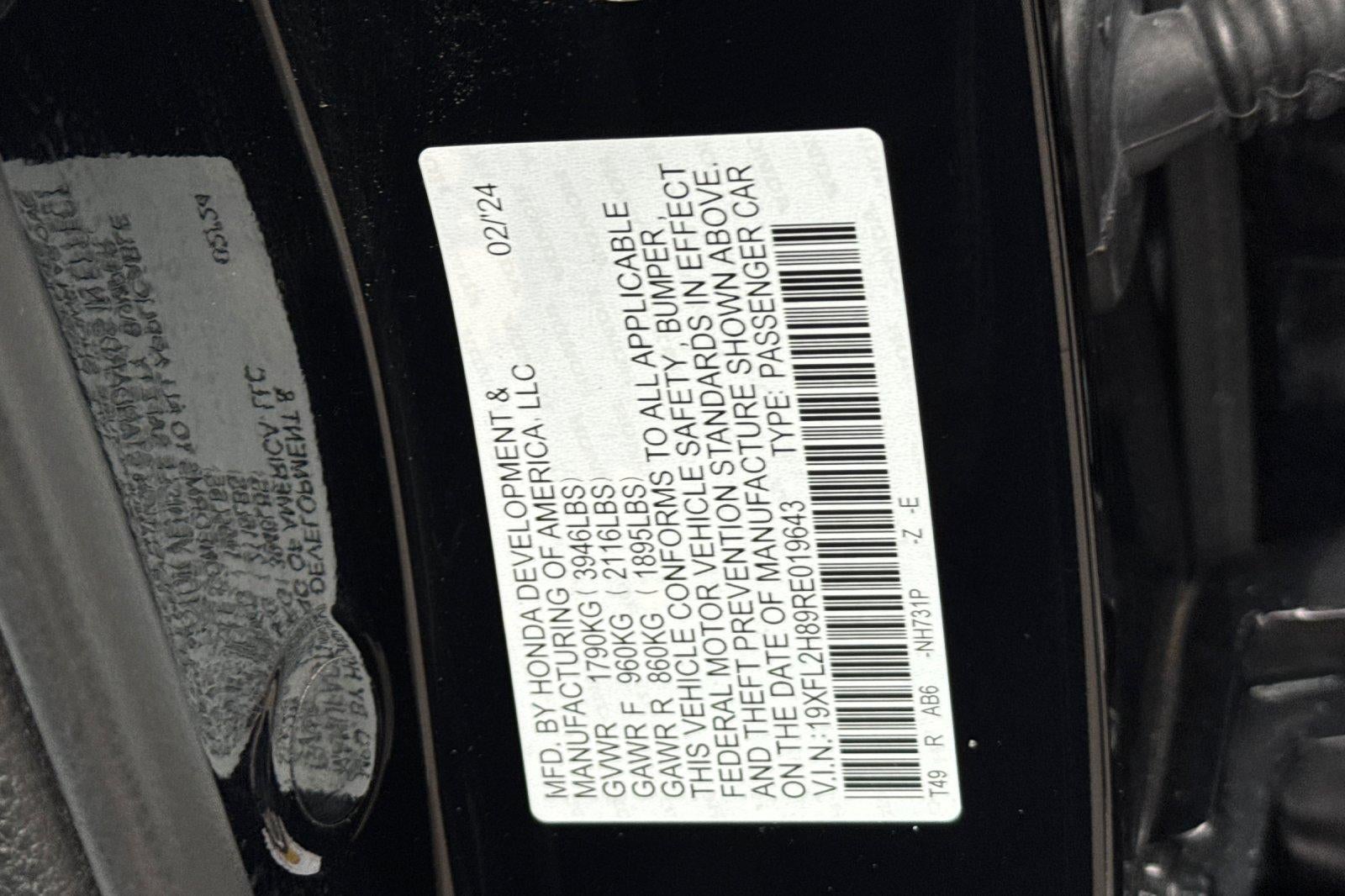 2024 Honda Civic Hatchback Sport