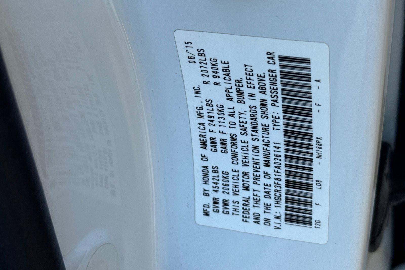 2015 Honda Accord Sedan EX-L