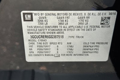 2016 Chevrolet Silverado 1500 LT