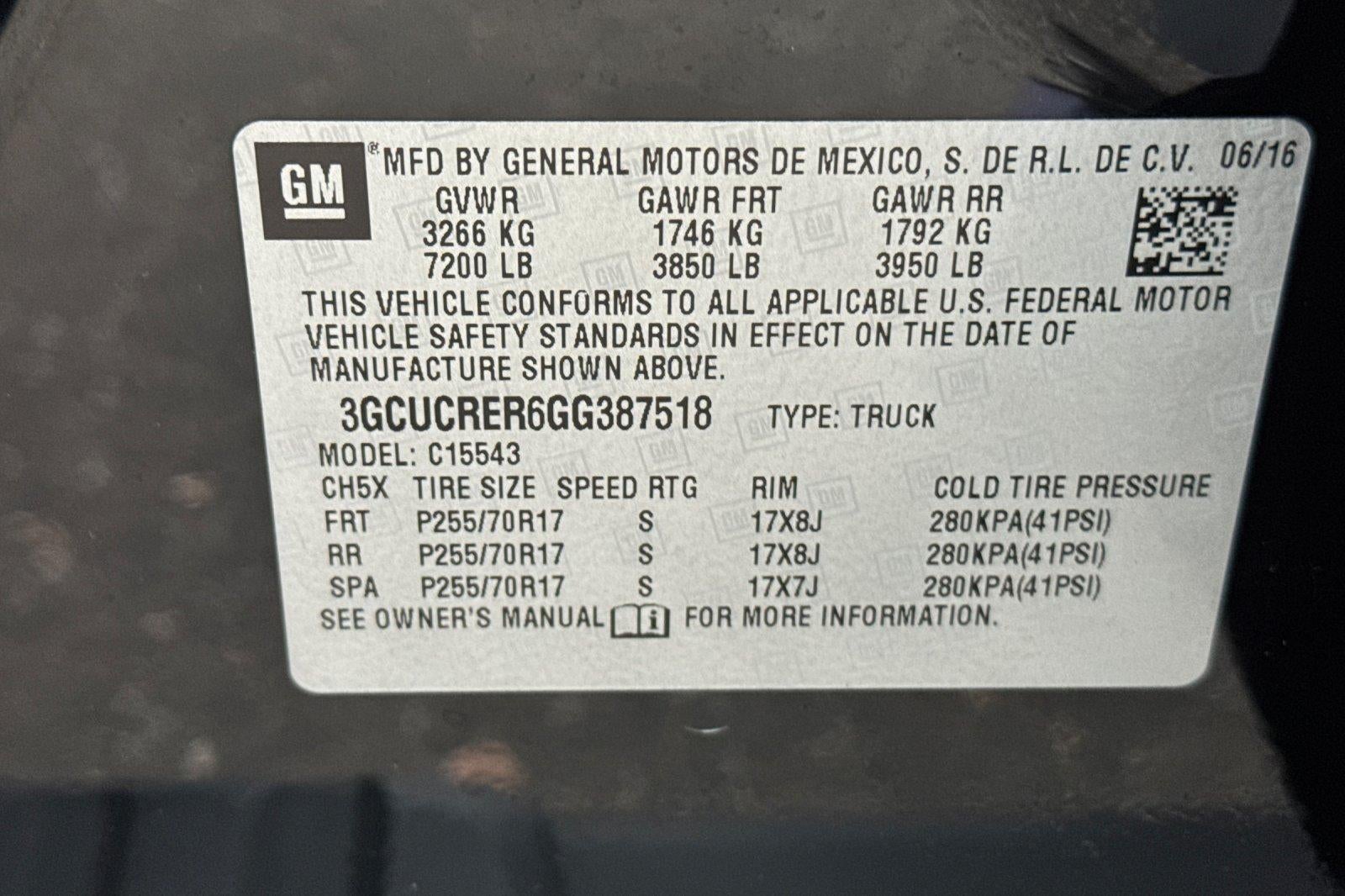 2016 Chevrolet Silverado 1500 LT