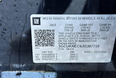 2018 Chevrolet Silverado 1500 LT